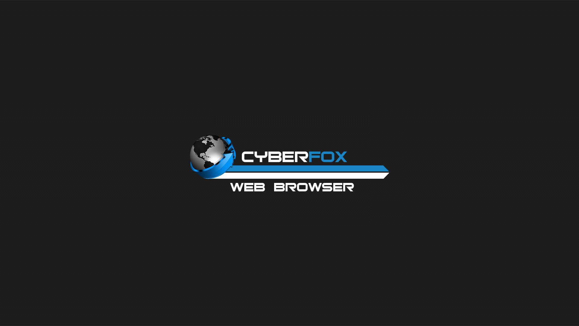 Blue And Black Cyberfox Browser Wallpaper