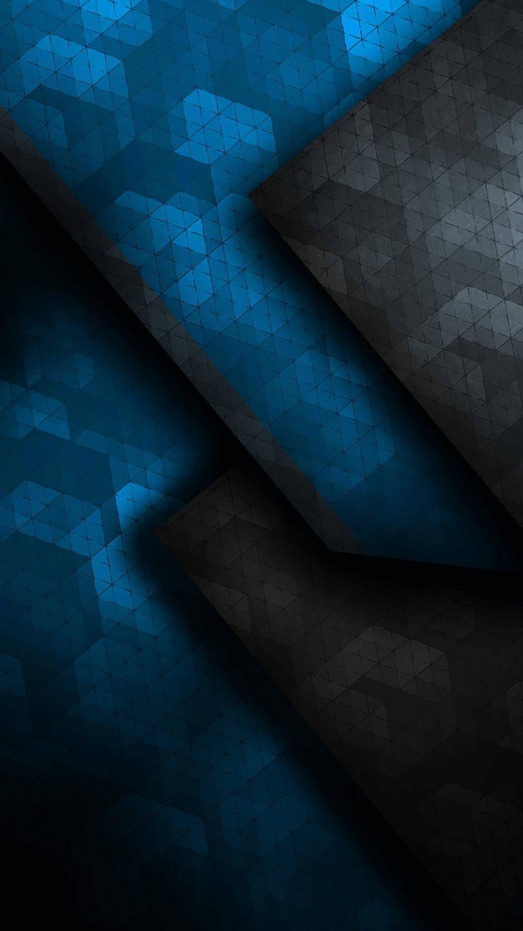 Blå og sort geometrisk Samsung Galaxy S4 tapet Wallpaper