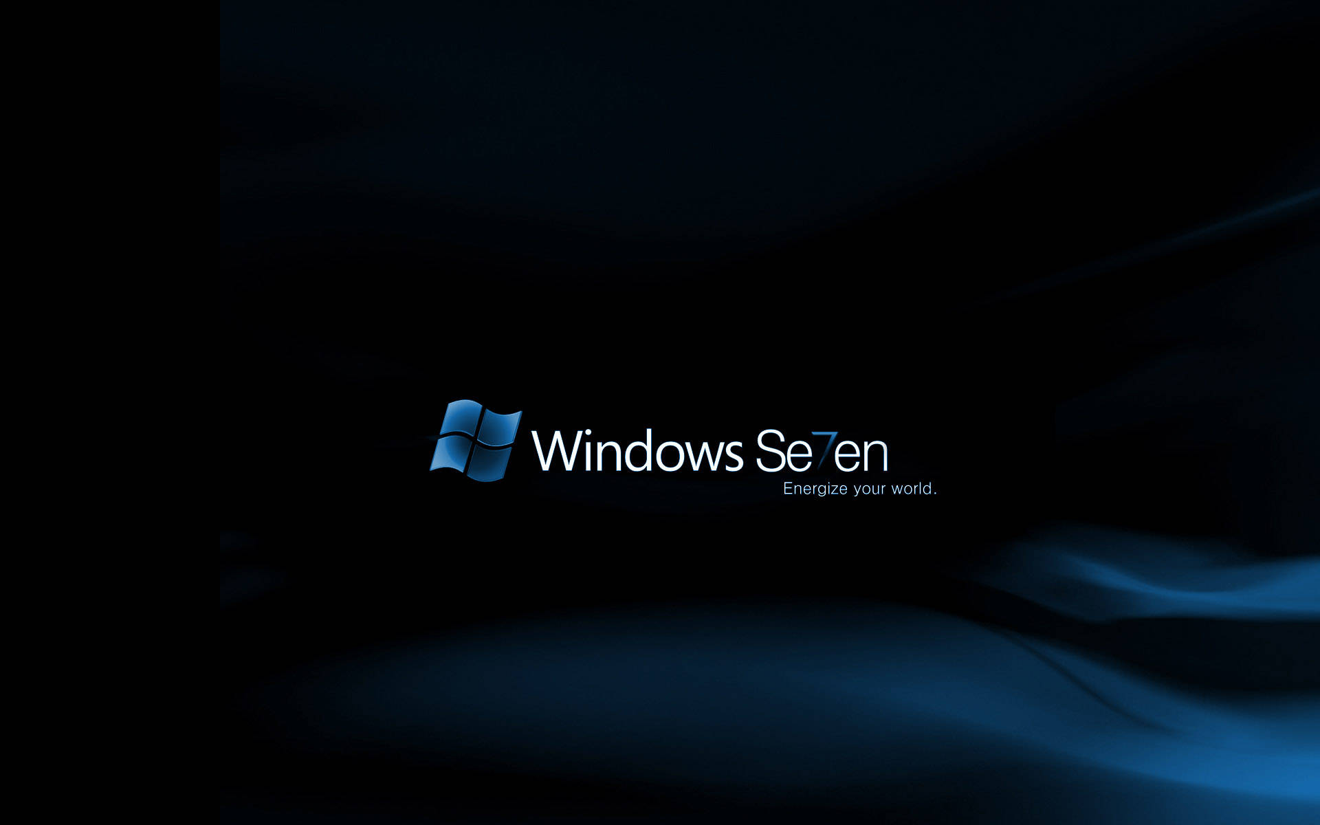 Blue And Black Windows 7 Screen