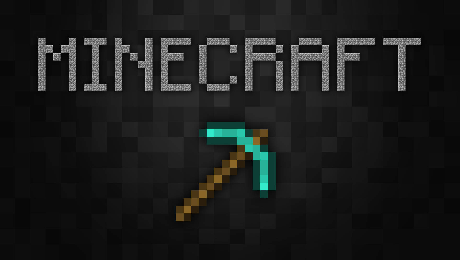 Blue And Brown Axe Cool Minecraft Background