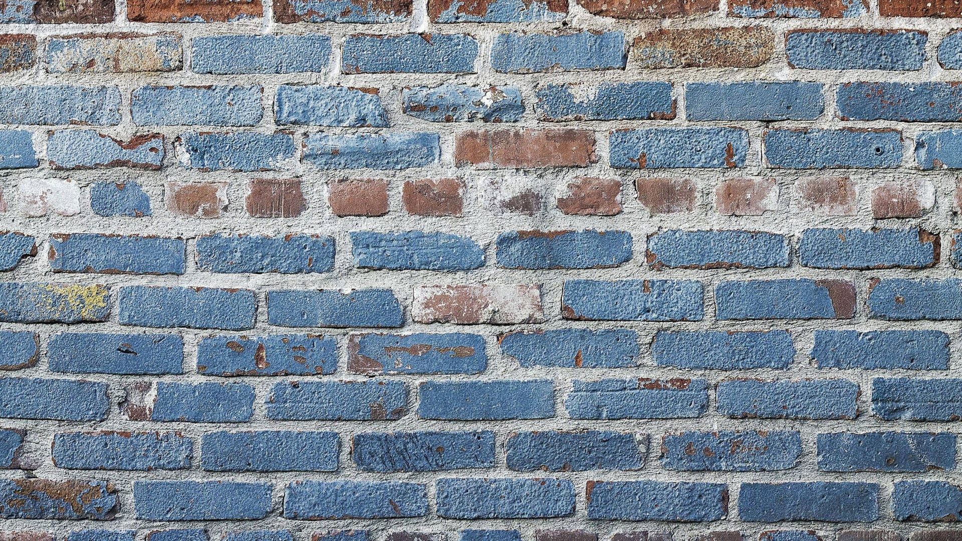 Blue And Brown Brick Wall Texture Wallpaper