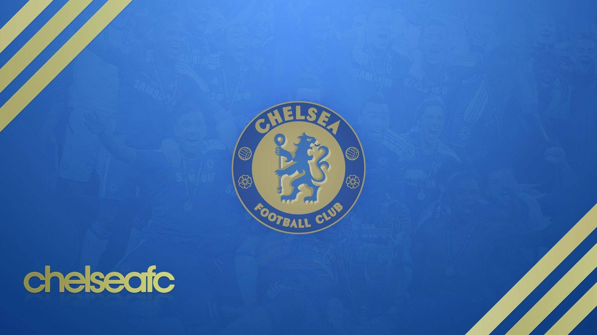 Blue And Gold Chelsea Fc Logo Wallpaper