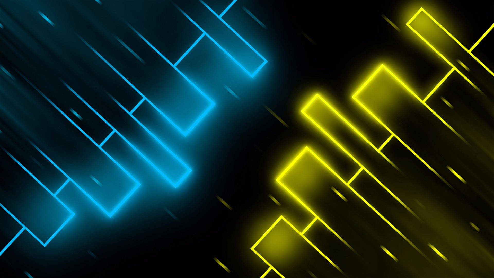 Blue And Gold Glowing Lights Wallpaper