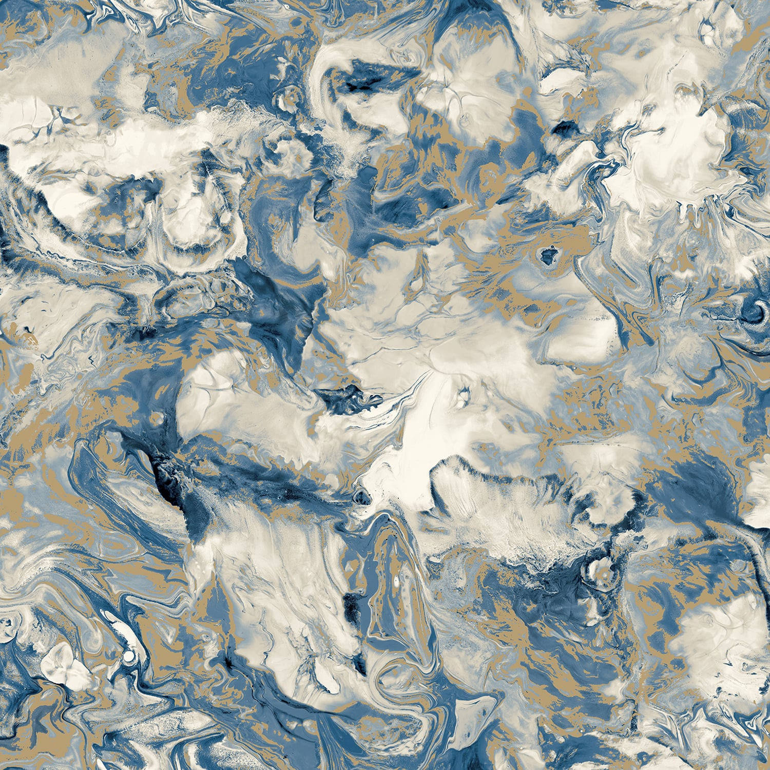 Blue And Gold Marble Wallpaper