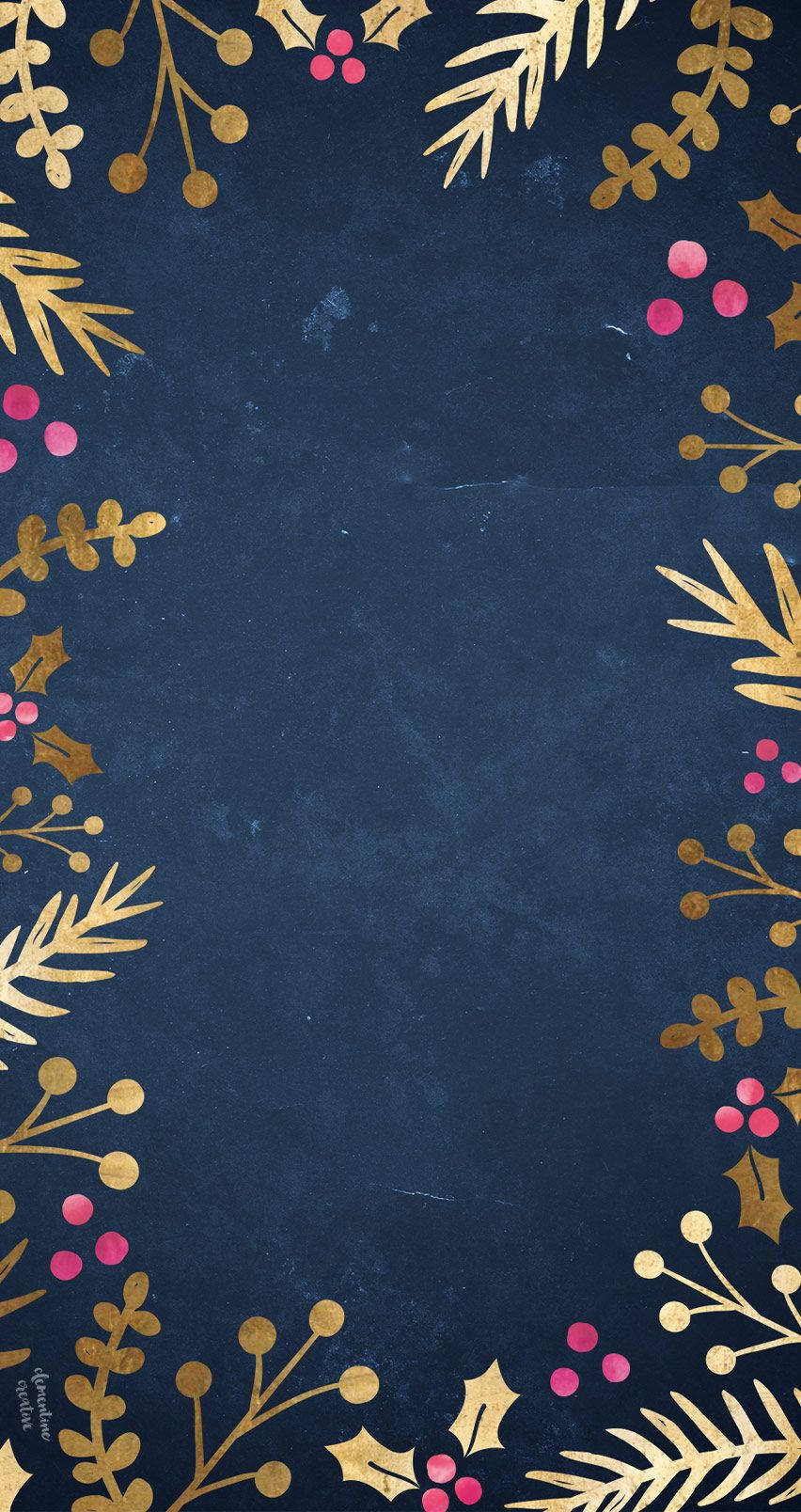 Blå Og Guld Ornamenter Wallpaper