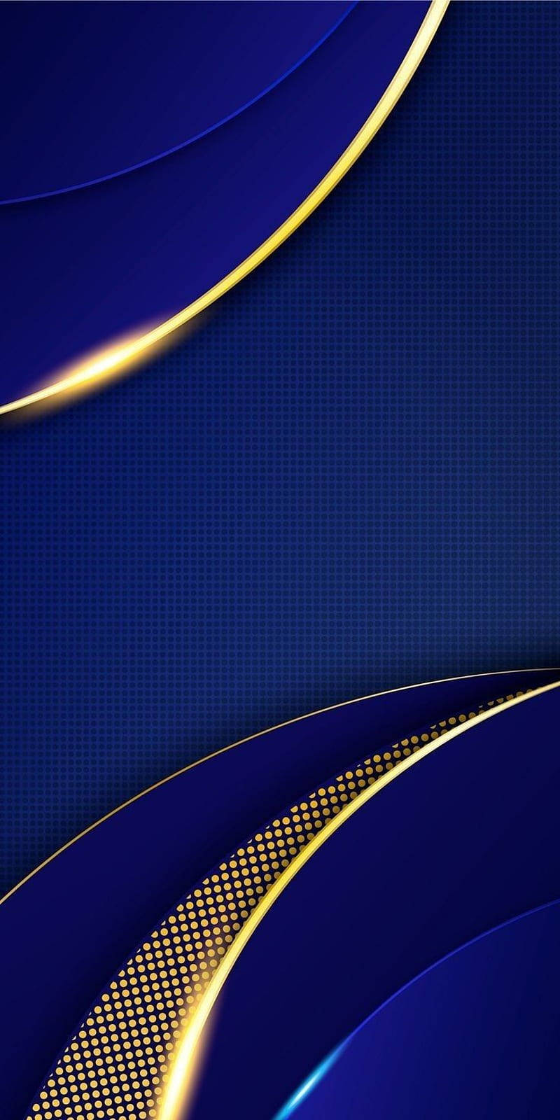 Elegant Harmony of Blue and Gold Wallpaper