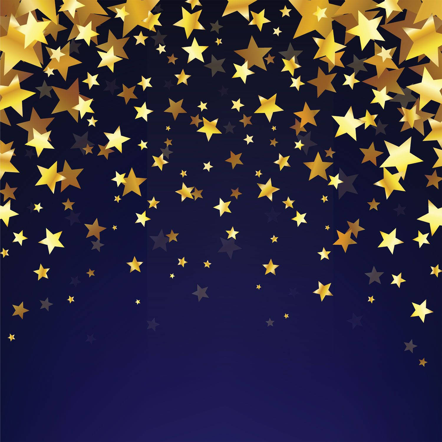 Artede Estrelas Azuis E Douradas. Papel de Parede