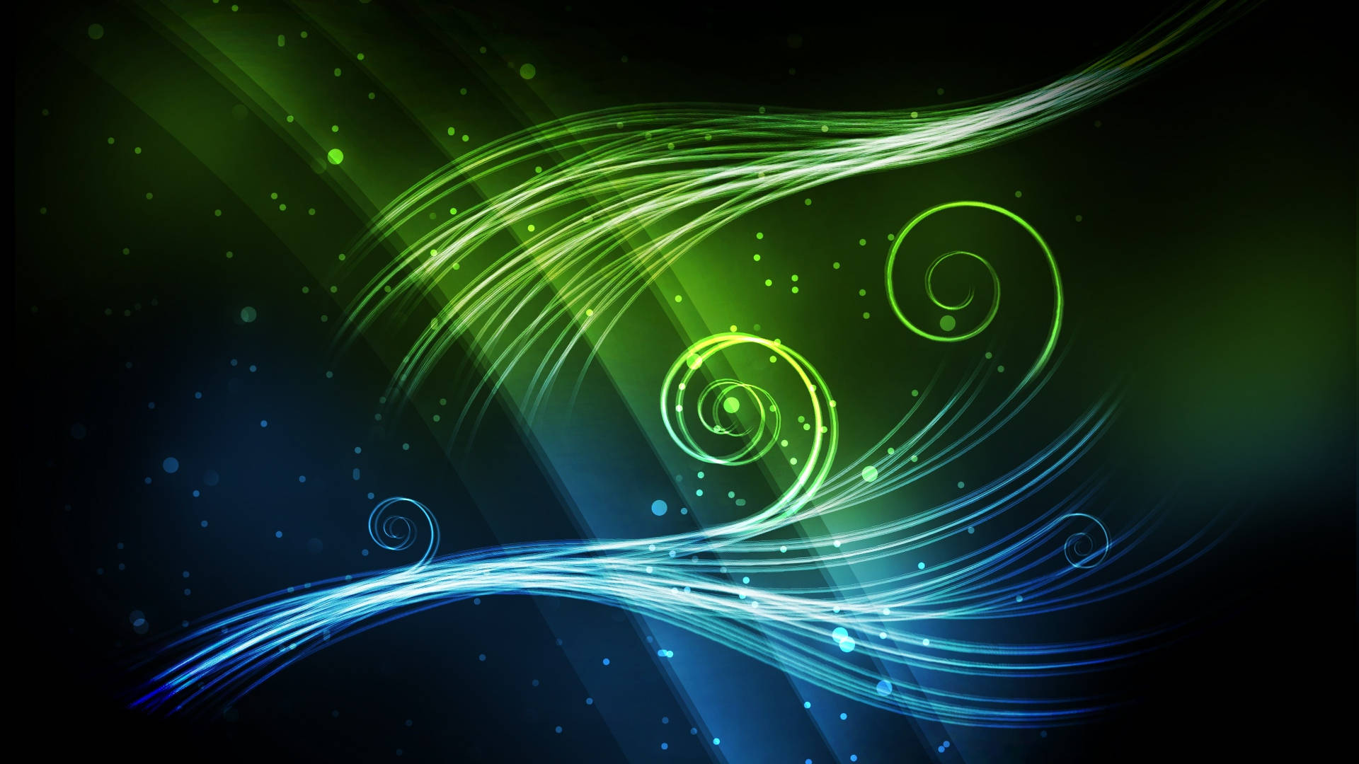 Blue And Green Abstract Wallpaper