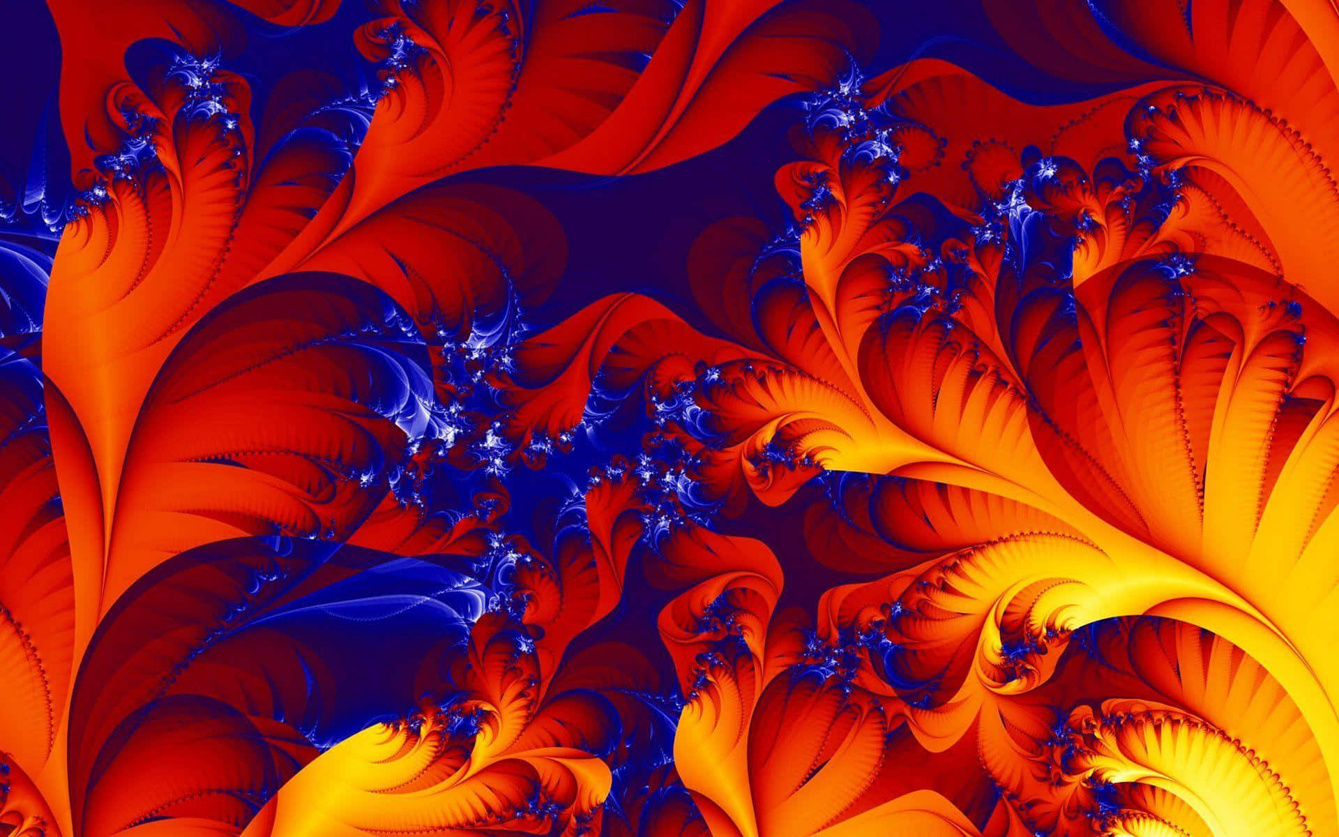 Bold and Trendy Blue and Orange Background