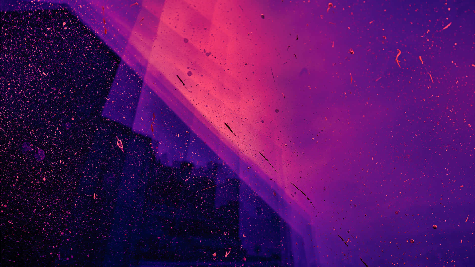Creauna Atmósfera Soñadora Con Una Estética De Neón Azul Y Rosa. Fondo de pantalla