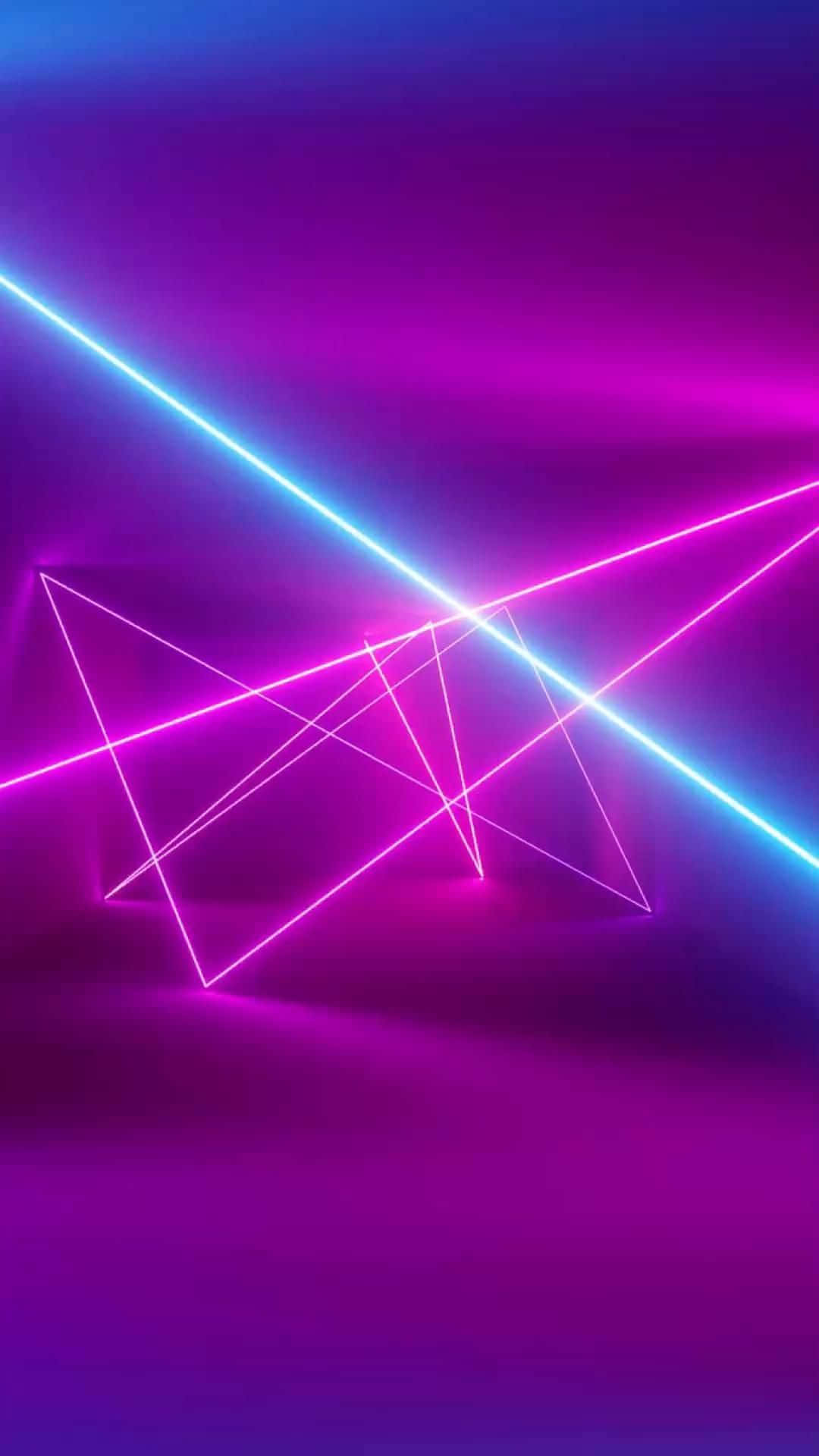 Blue And Pink Aesthetic Neon Light Lines Wallpaper