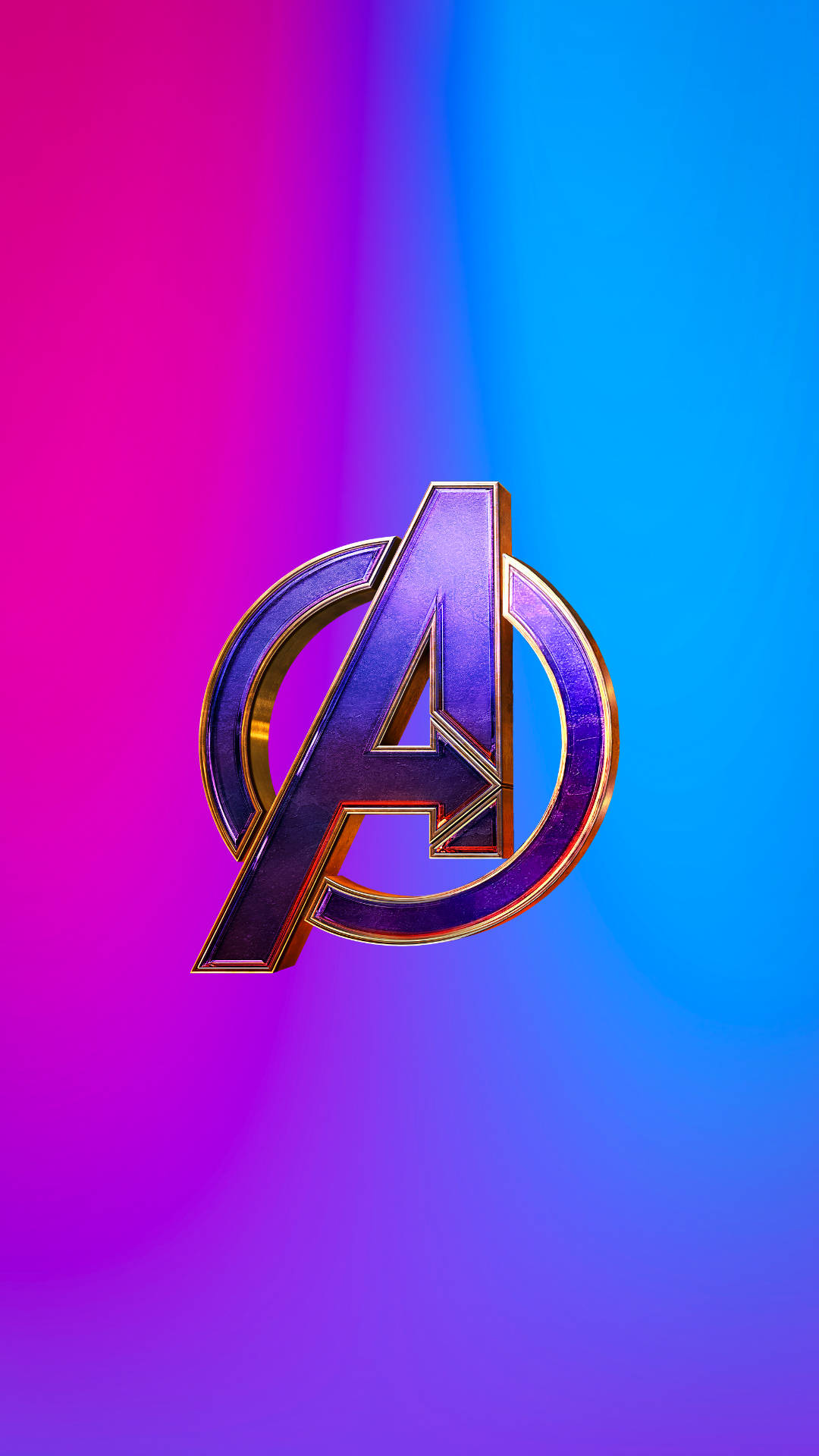 Blue And Pink Avengers Logo Wallpaper