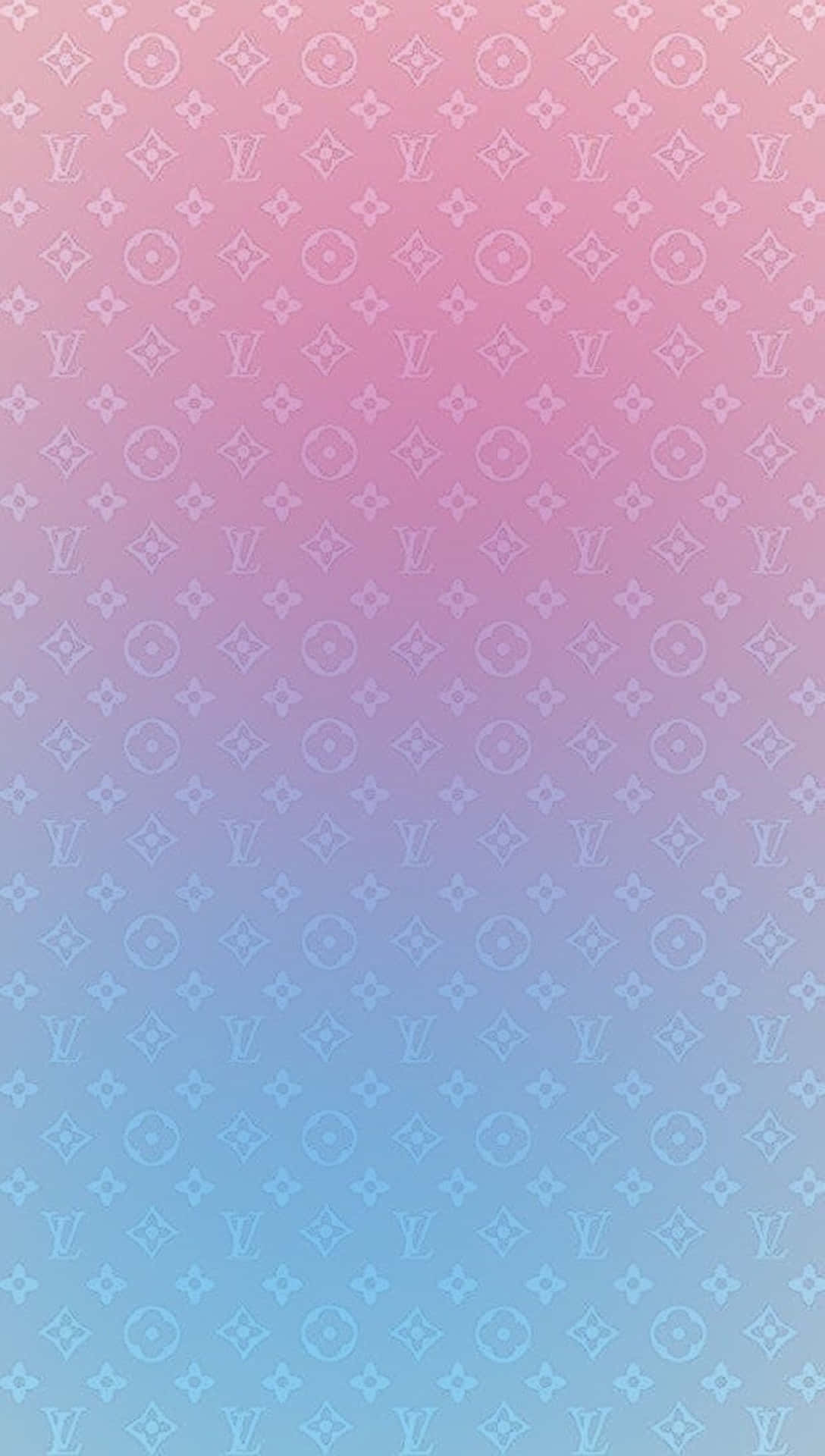 Blauerund Pinker Hintergrund Im Louis Vuitton-muster.
