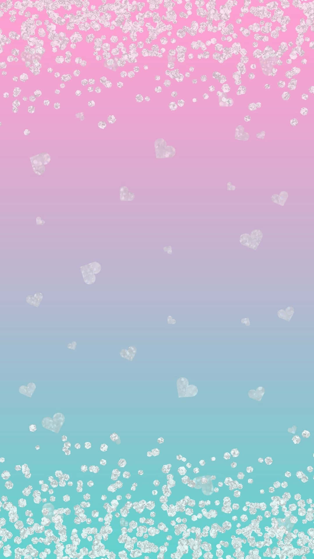Blue And Pink Heart Diamond Background
