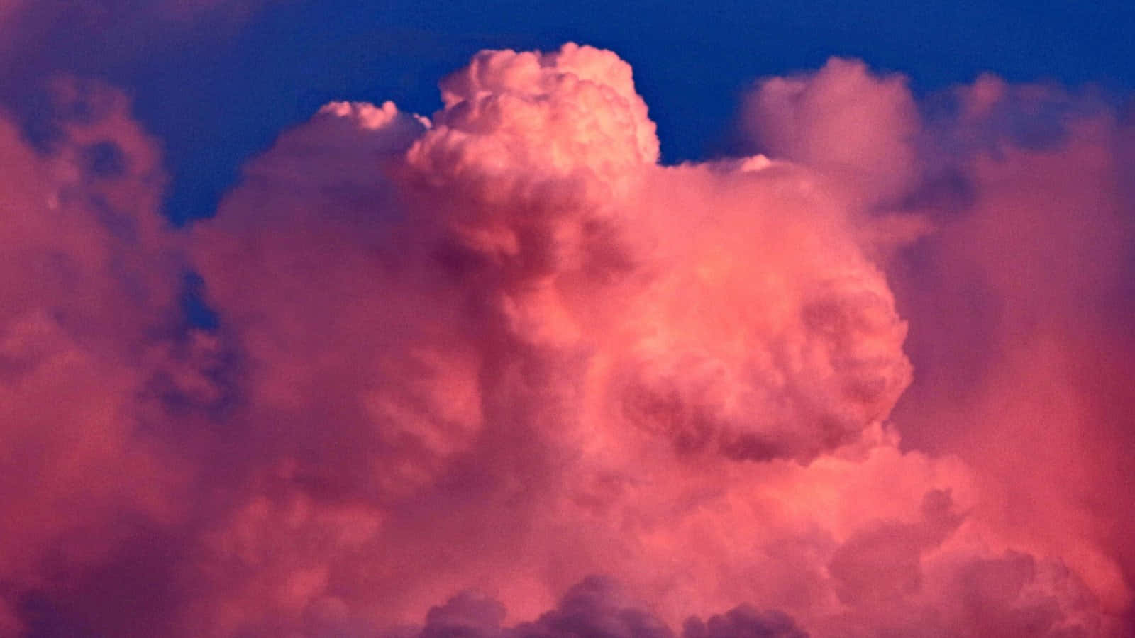 Blue And Pink Clouds Background