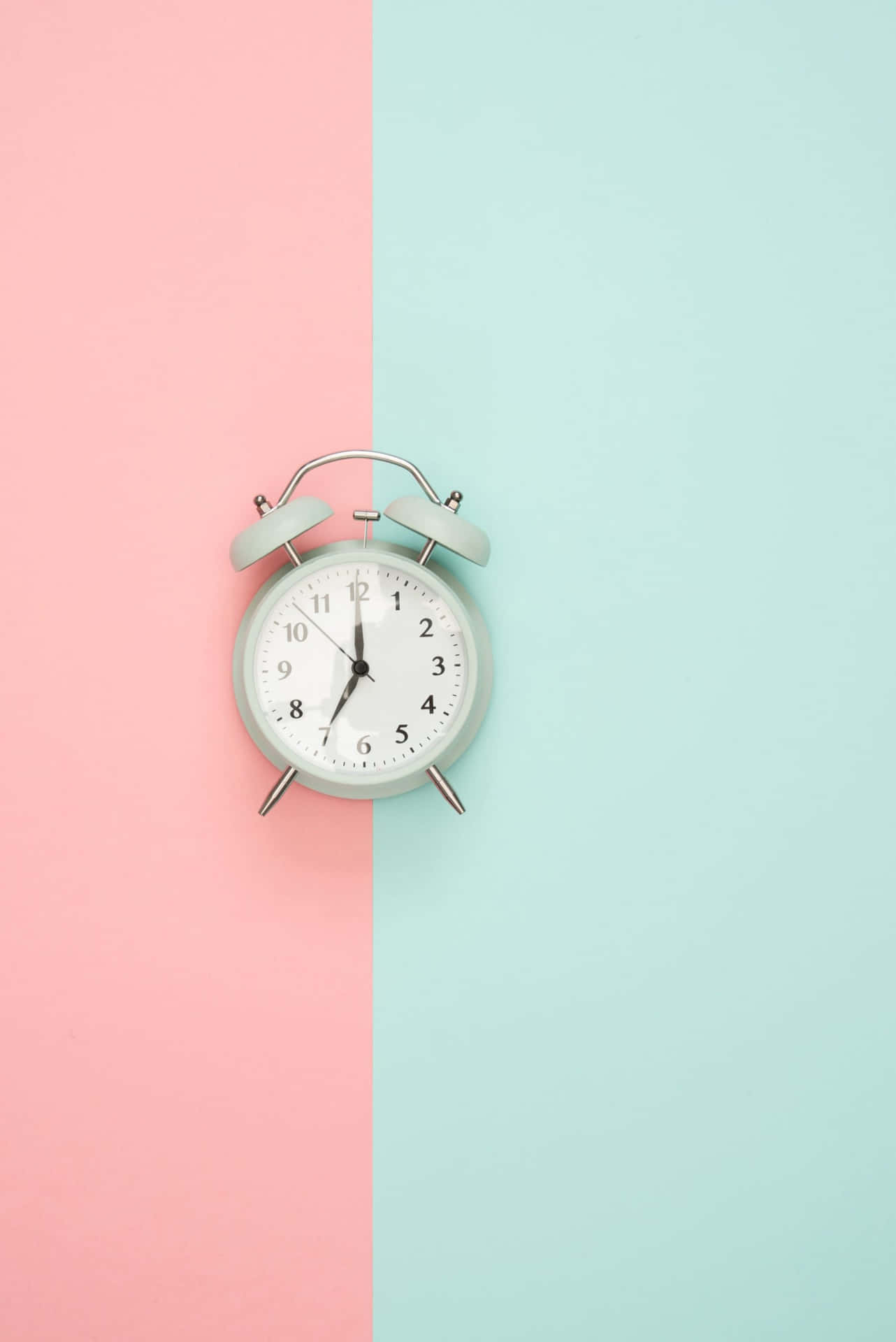 Blue And Pink Alarm Clock Background