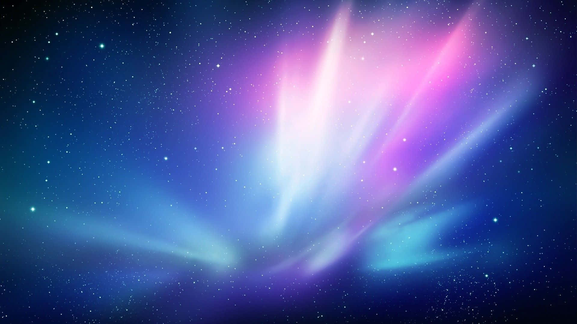 Blue And Pink Northern Lights Background