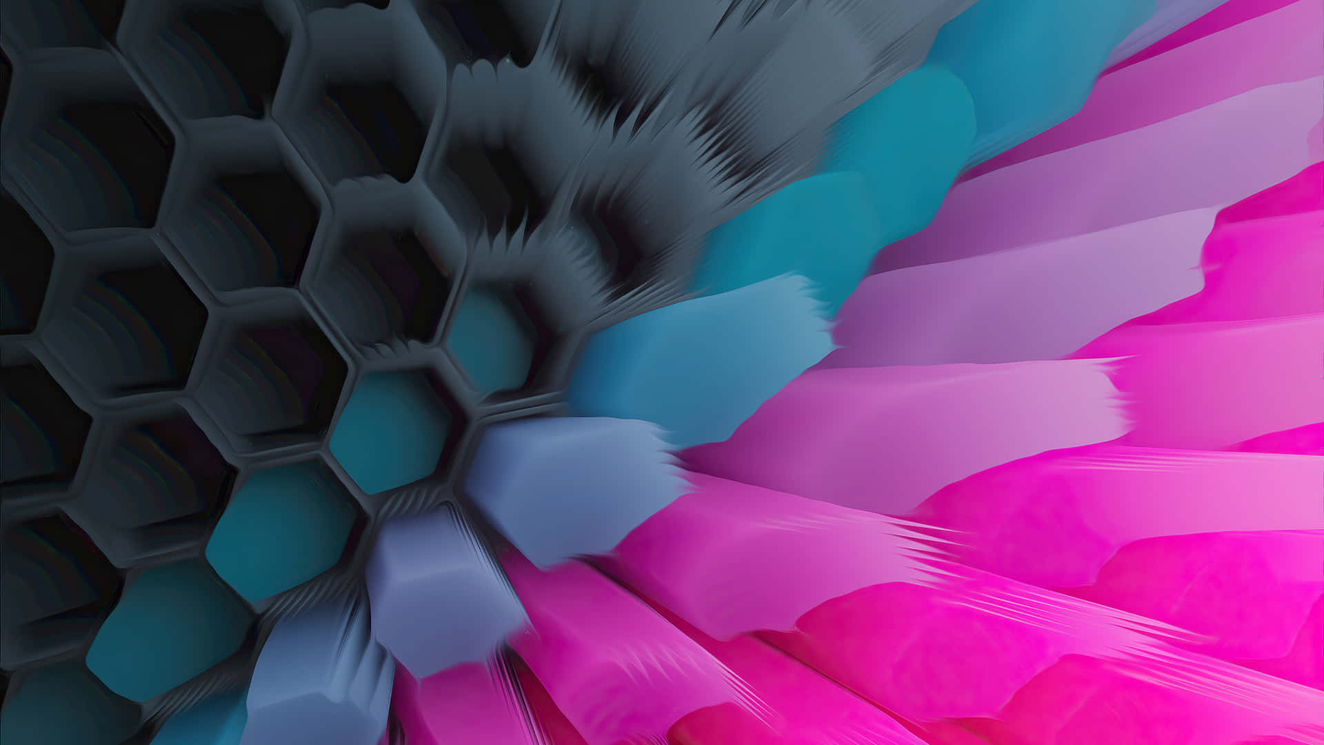 Blue And Pink Hexagon Background