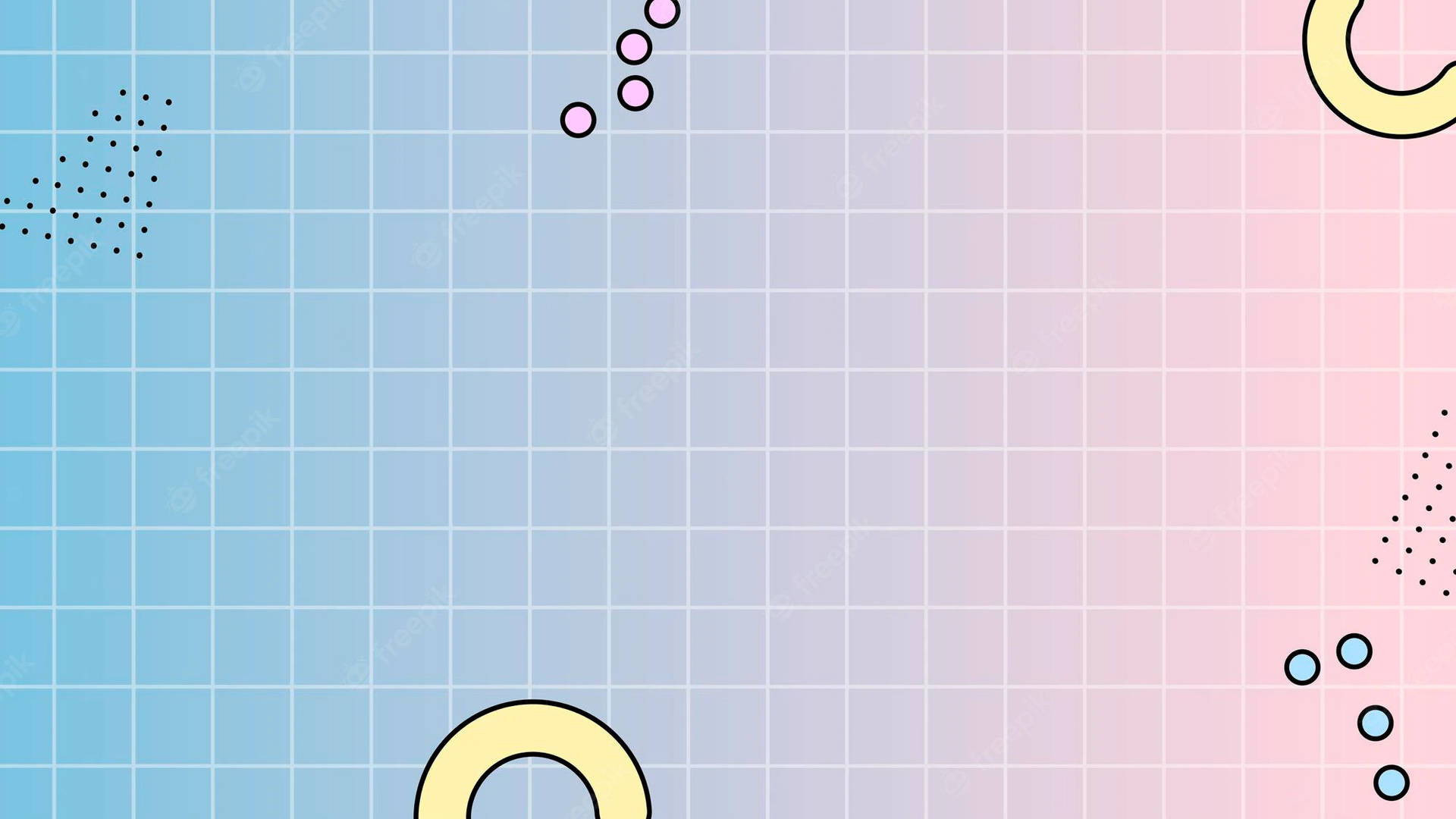 Blue And Pink Gradient Grid Aesthetic Wallpaper