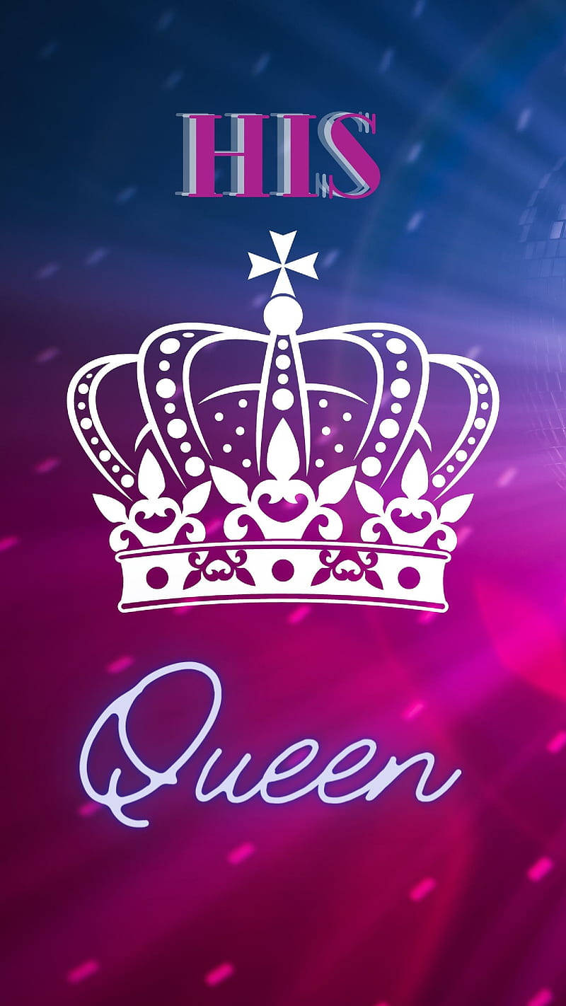 Download Blue And Pink King And Queen Crown Wallpaper 