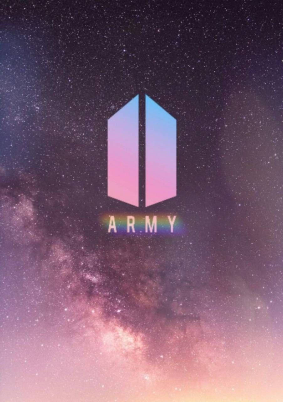 Blue And Pink Logo Bts Army Girl