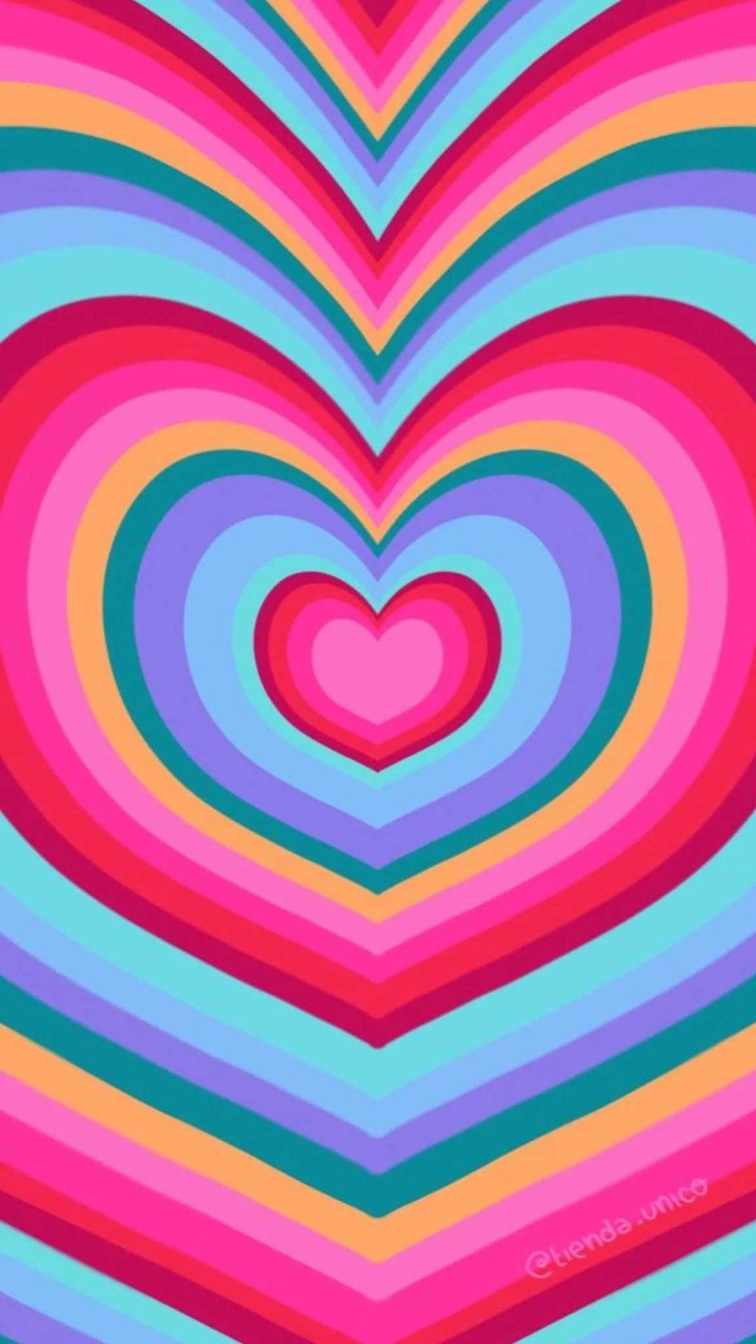 Blue And Pink Wildflower Heart Wallpaper