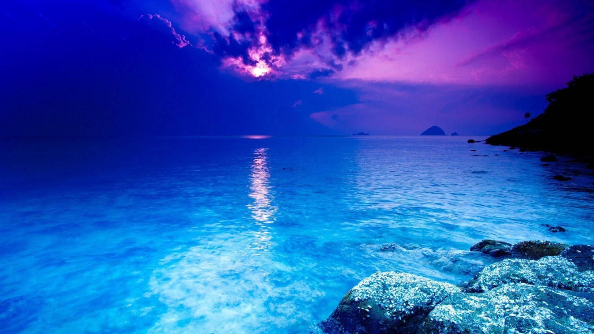 Blue And Purple Aesthetic Ocean