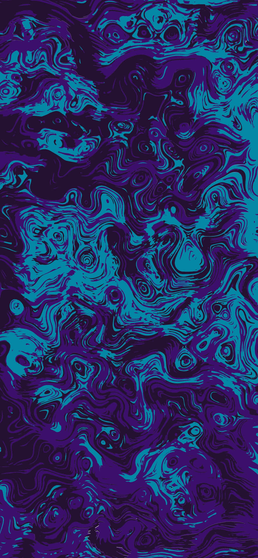 Blue And Purple Oil And Water Mixture Wallpaper