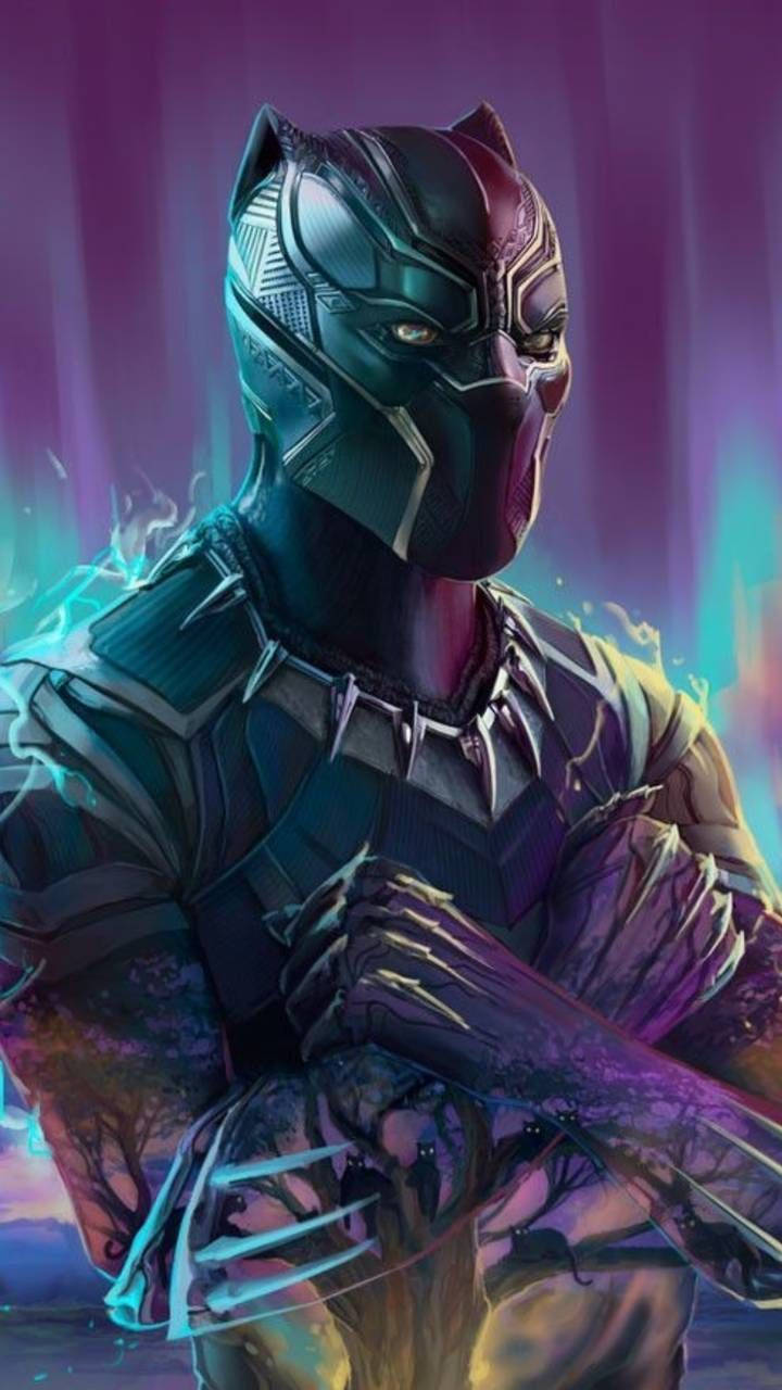 Blue And Purple Black Panther Android
