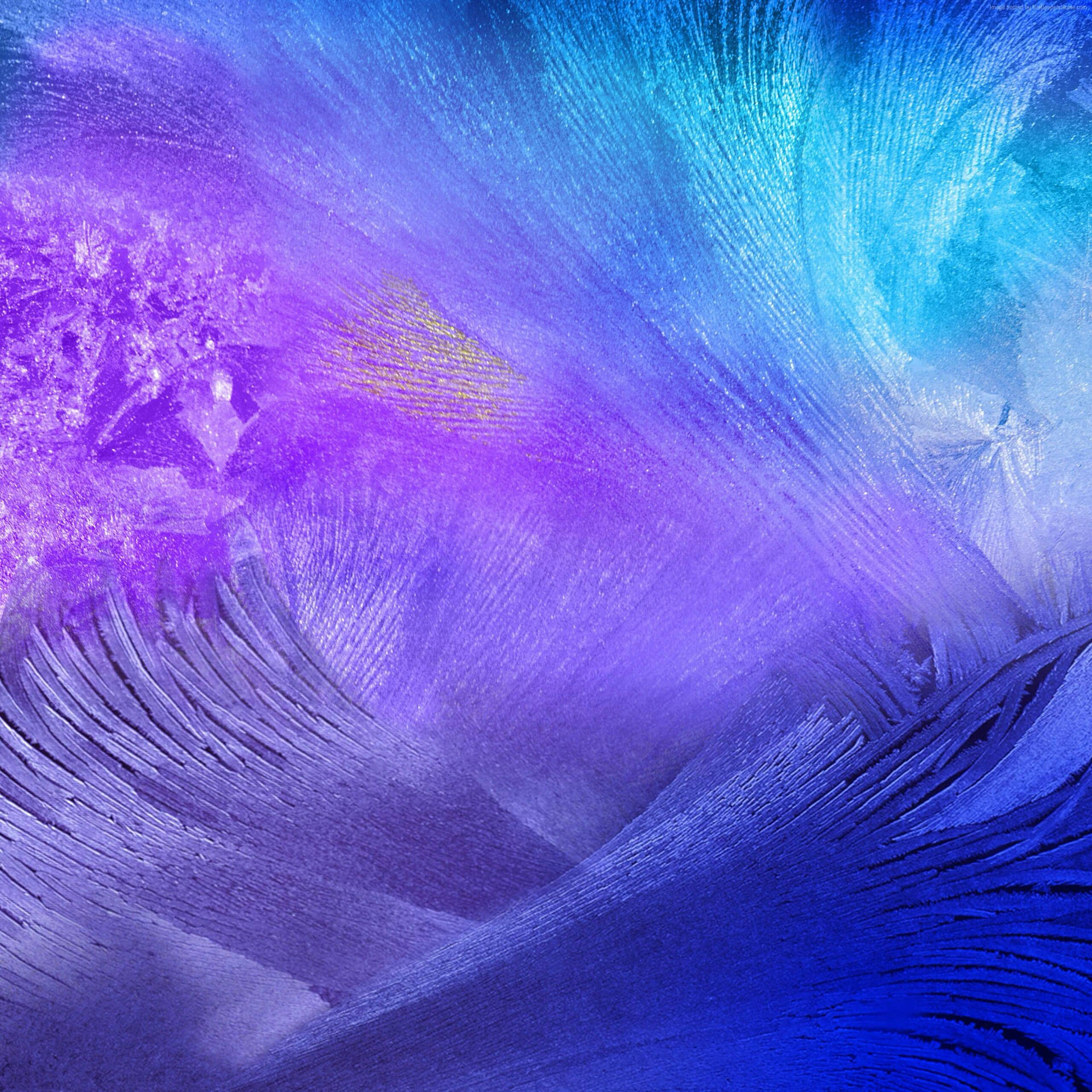 Blue And Purple Ice Crystal Wallpaper