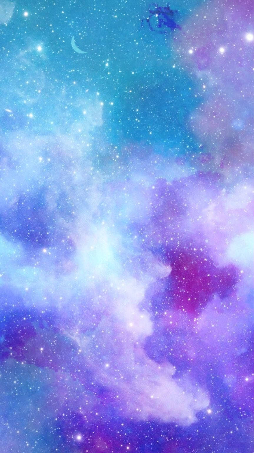 Blue And Purple Pastel Galaxy Wallpaper