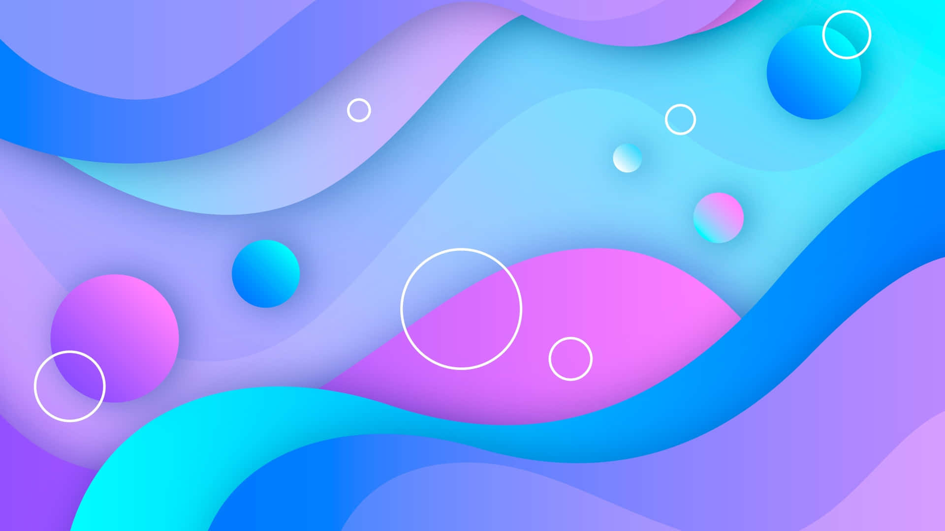 Blue And Purple Underwater Bubbles Wallpaper