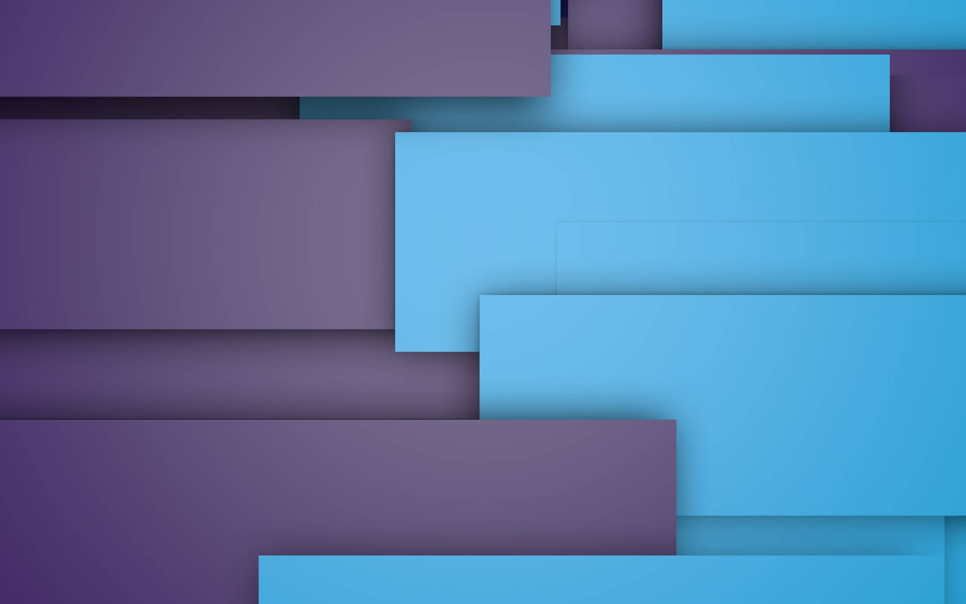 Blue And Purple Rectangles Material Design Wallpaper