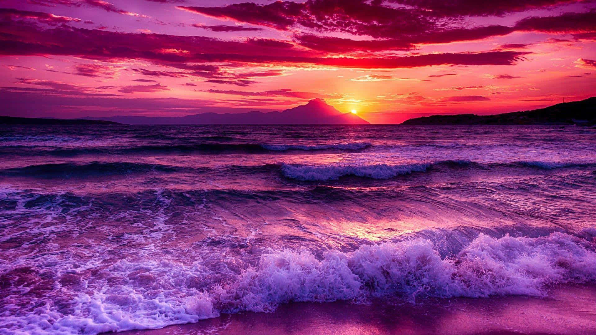sunset purple blue