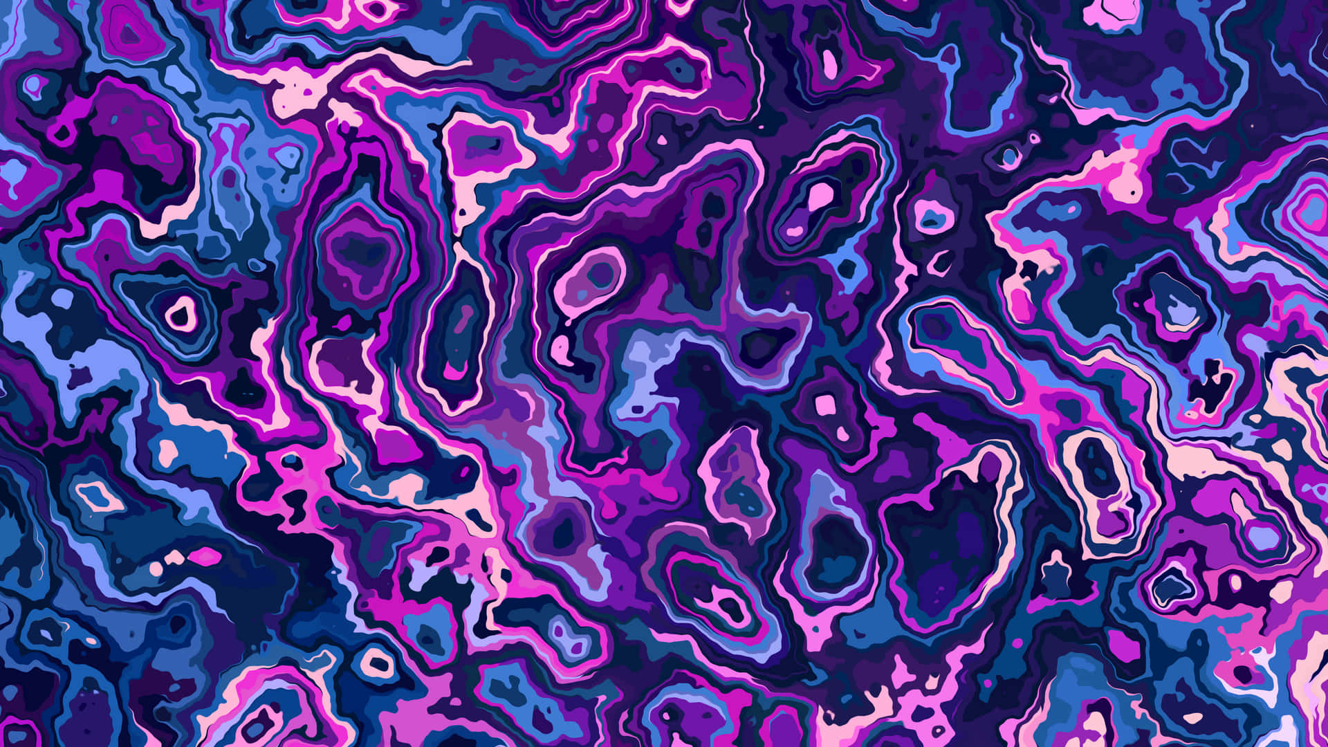 Psychedelic Blue And Purple Fluid Wallpaper