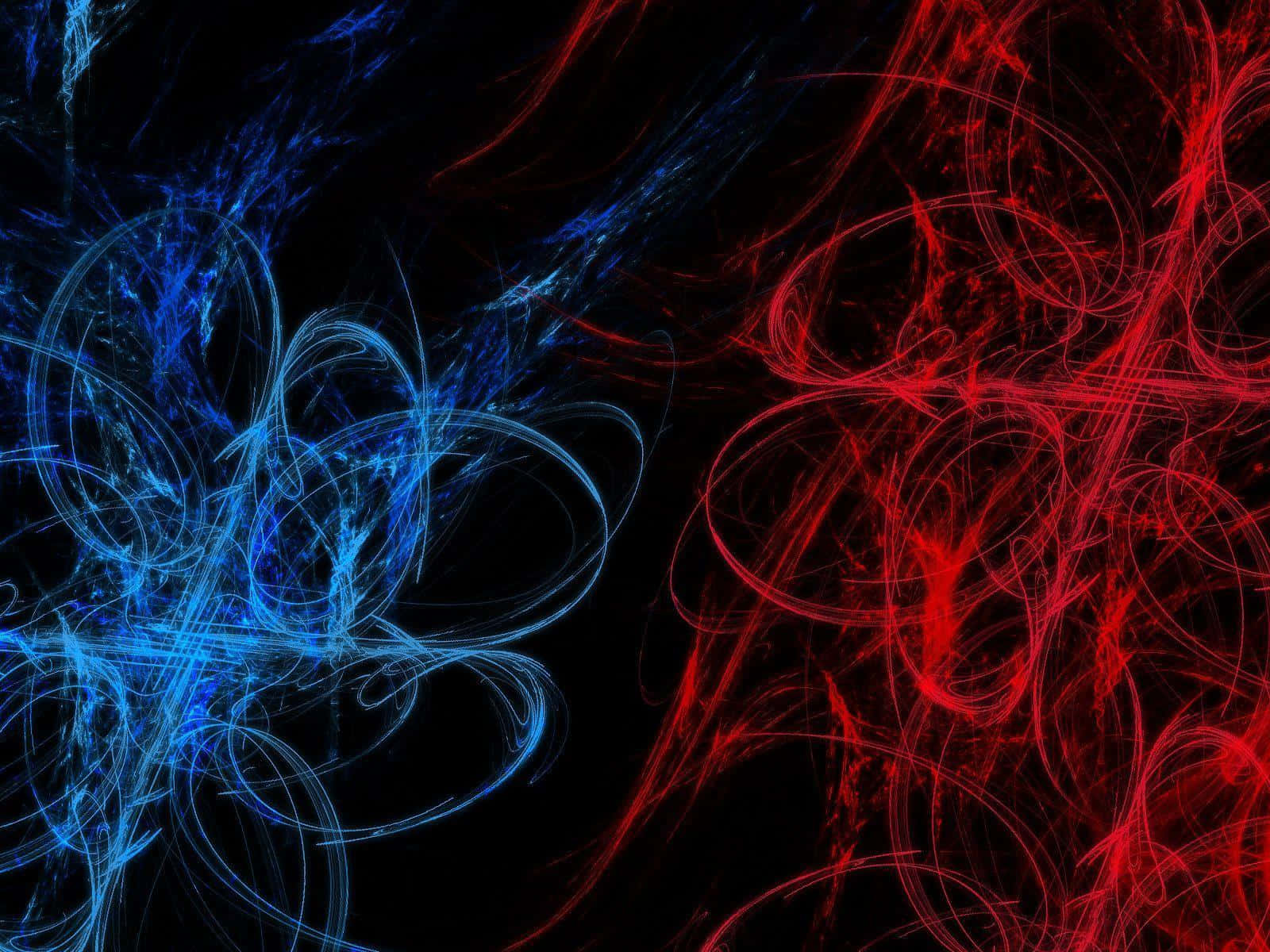Blue And Red Scribble Lines Background