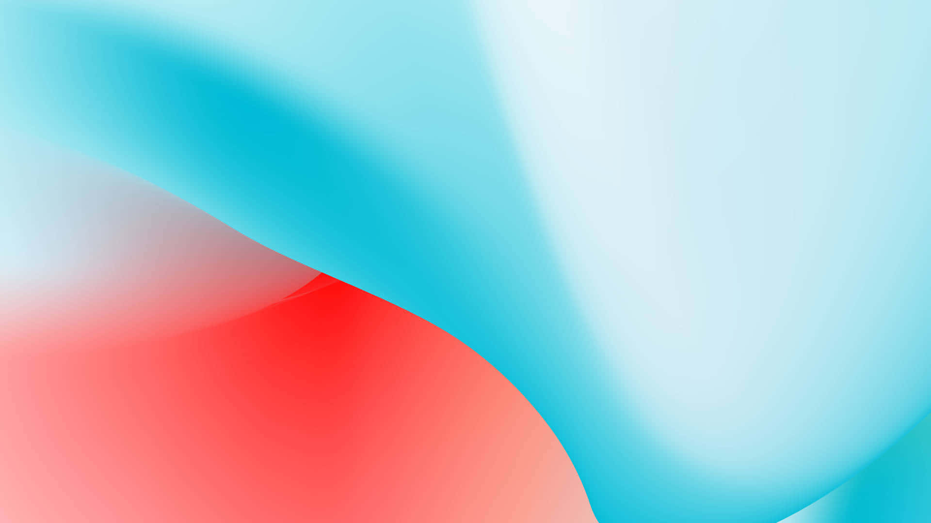 Pastel Blue And Red Waves Background