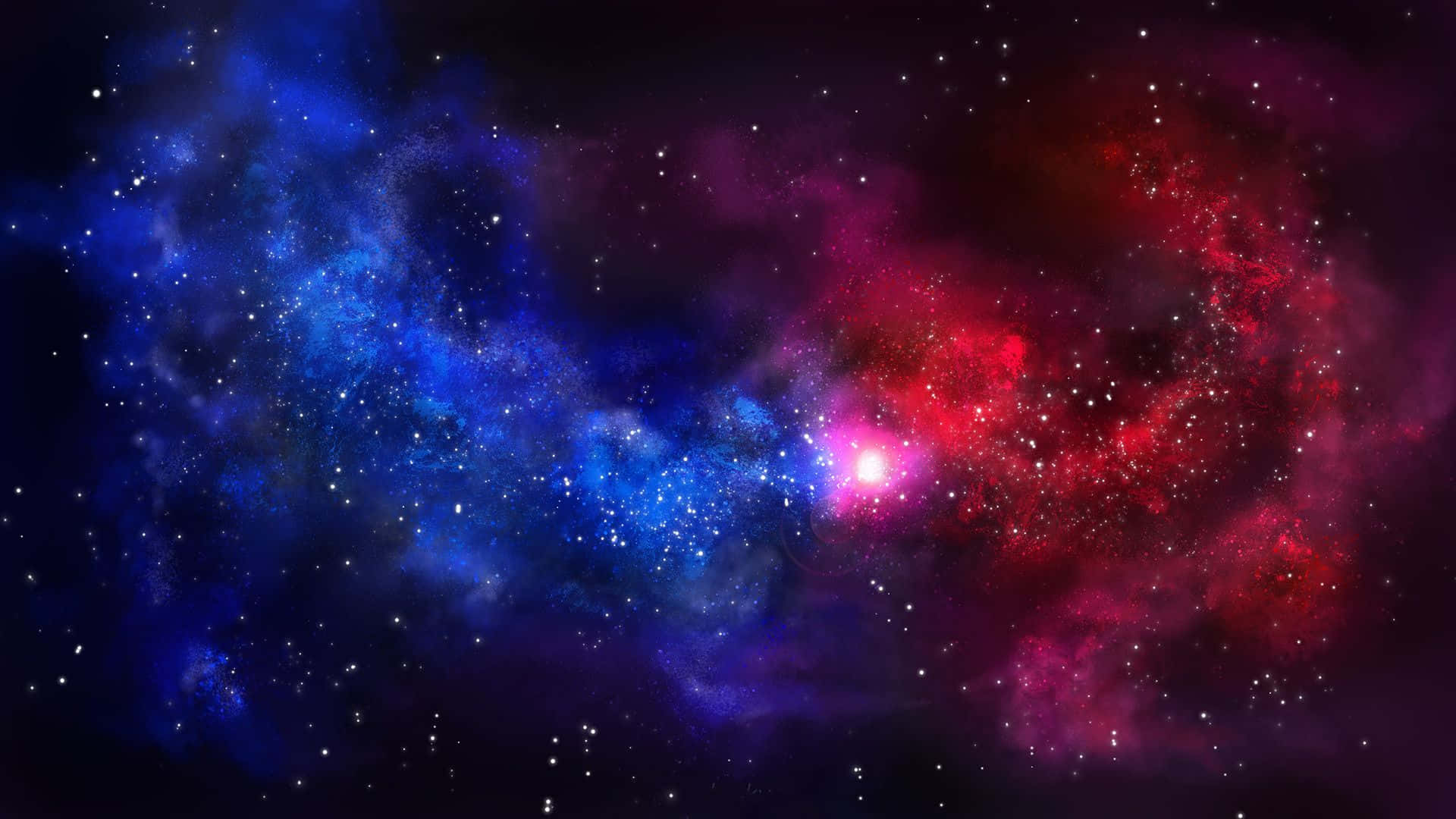 Fondode Pantalla De Galaxia Azul Y Roja
