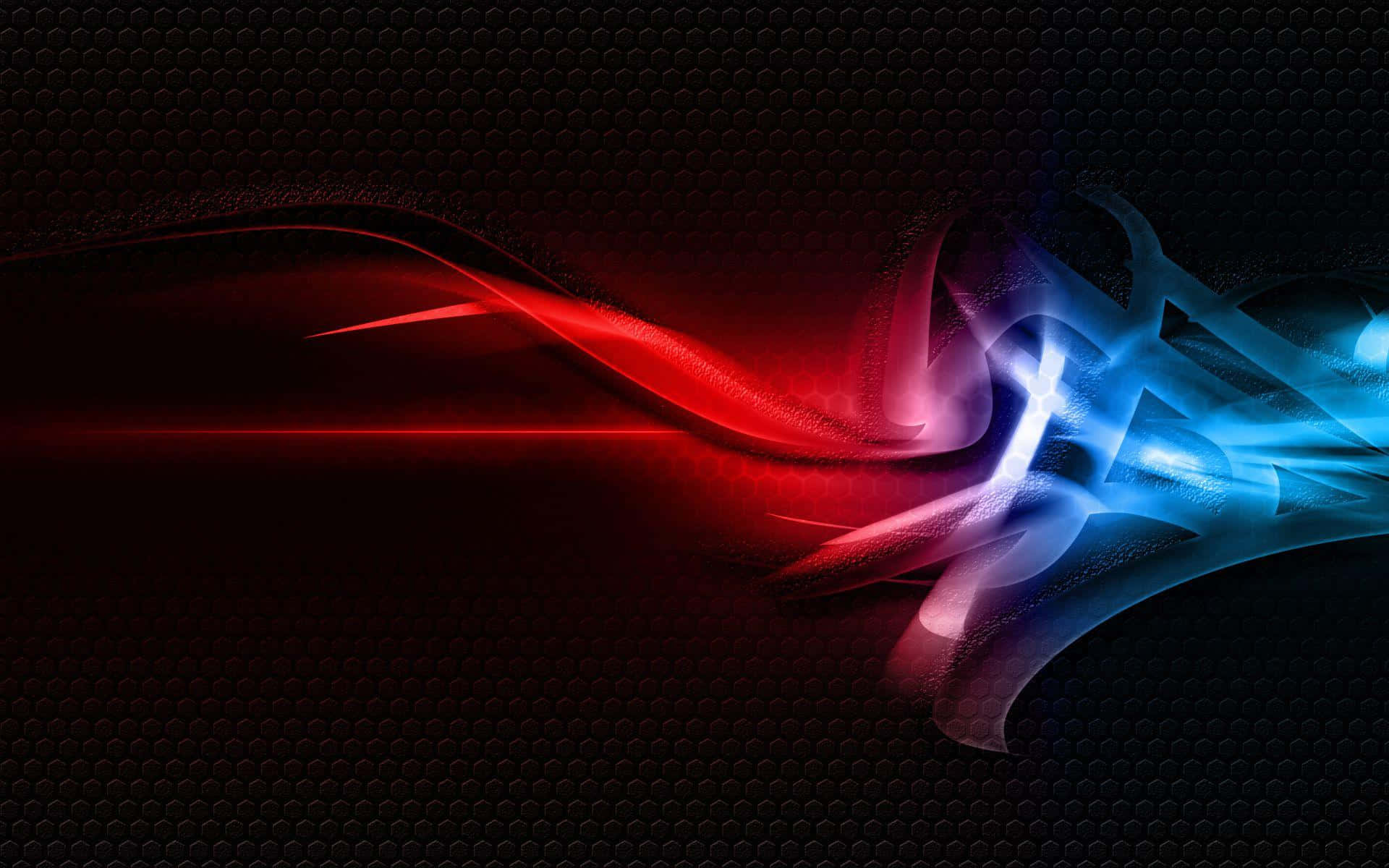 Curved Lines In Blue And Red Background