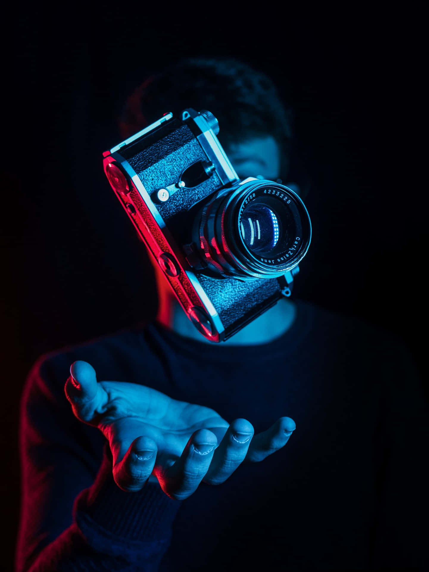 Blue And Red Photography Camera Wallpaper