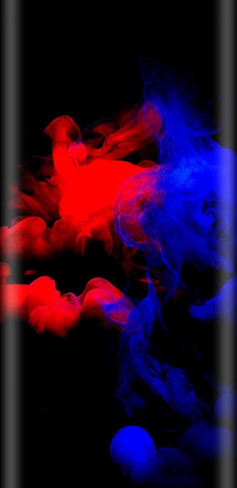 Blue And Red Smoke On Samsung Full Hd Picture