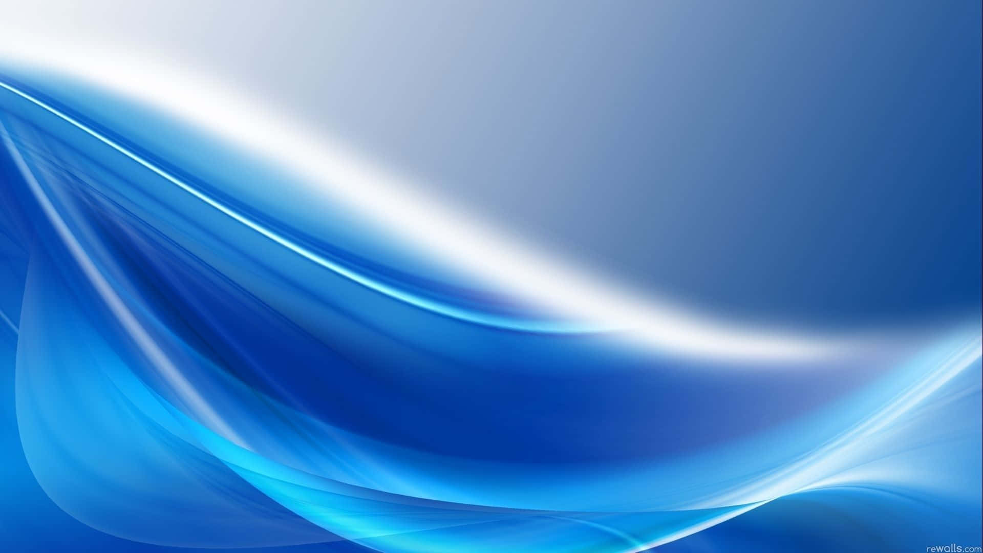 Blue And Silver Flowy Wallpaper