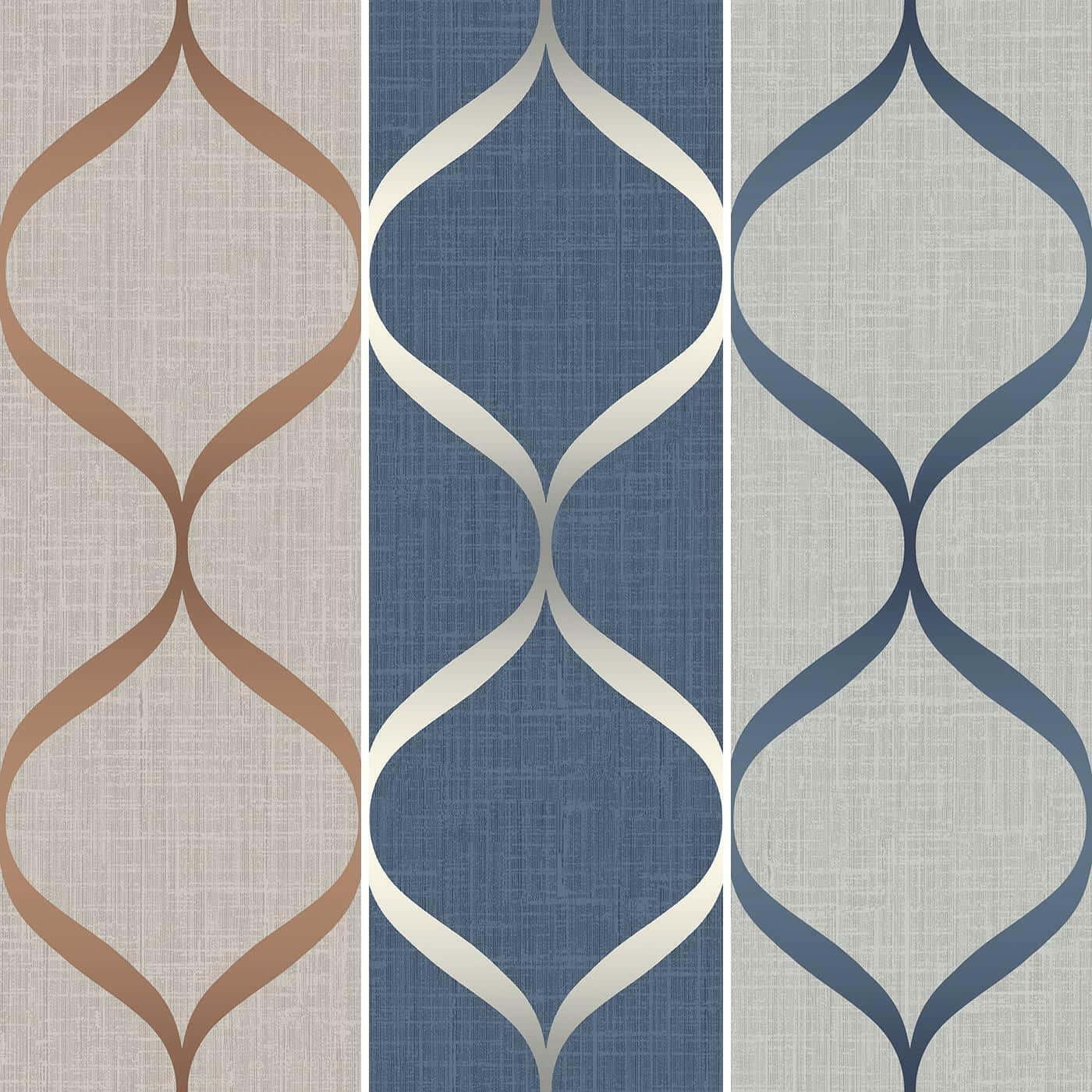 Elegant Blue and Silver Design Wallpaper