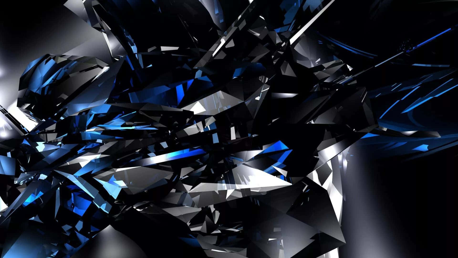 Blue And Silver Crystals Wallpaper