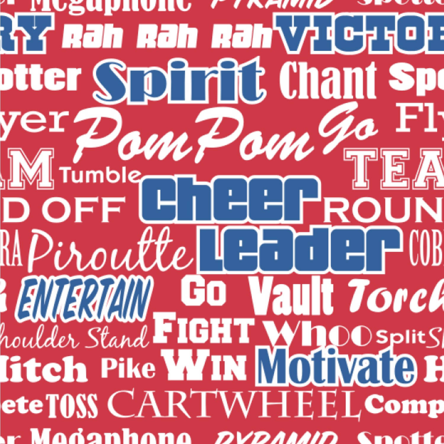 Blaueund Weiße Cheerleader-typografie Wallpaper