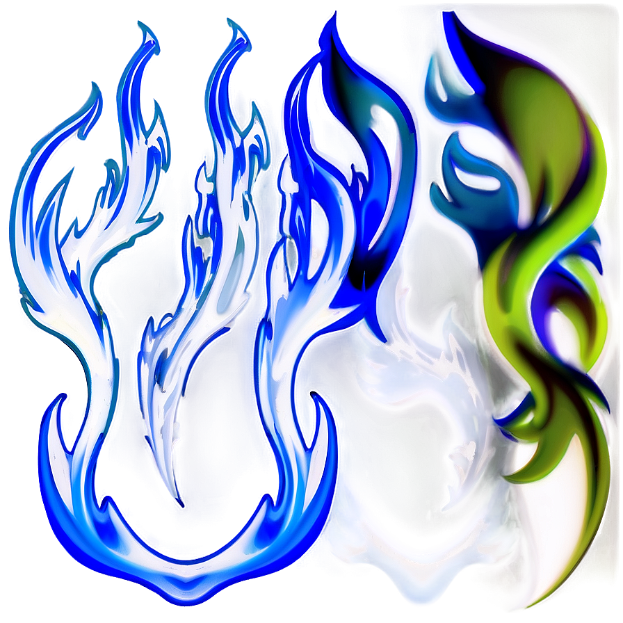 Blue And White Flames Png Hje PNG