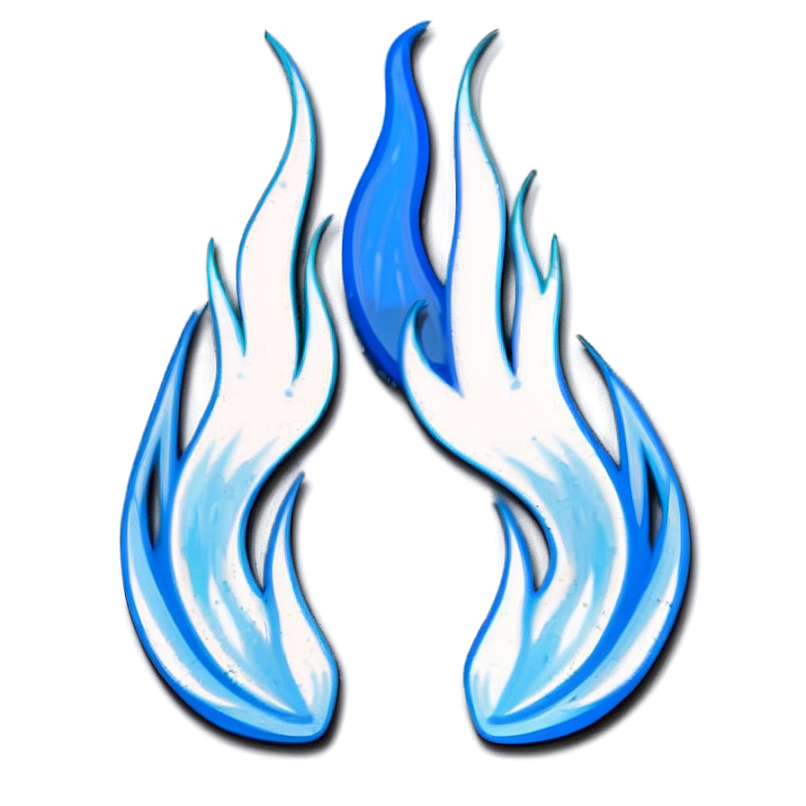 Blue And White Flames Png Rpl90 PNG