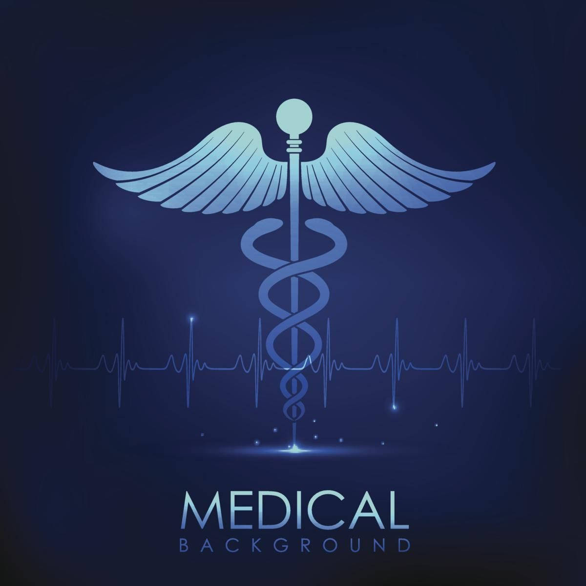 Blue And White Lifeline Medical Symbol