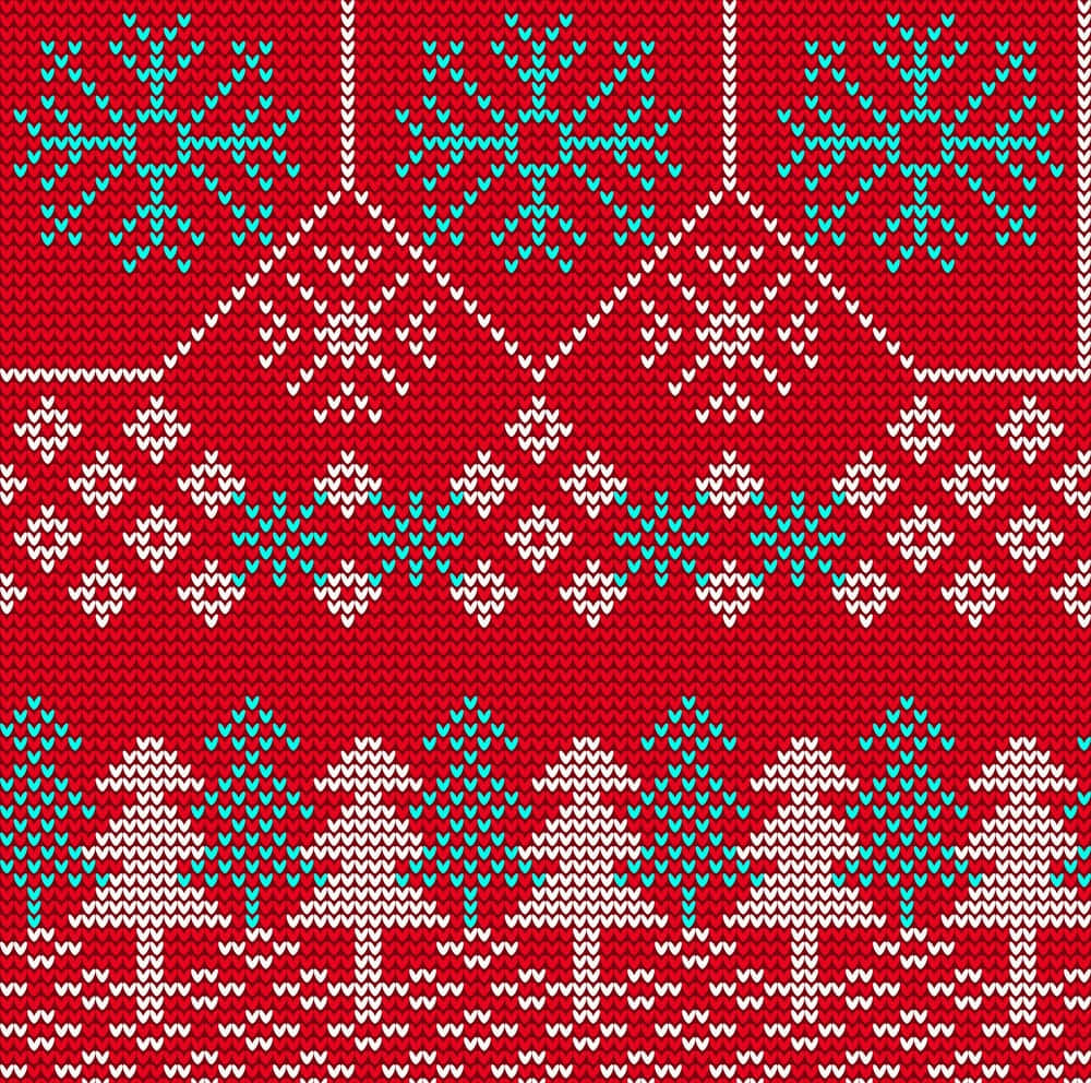 Download Blue And White Snowflakes Red Knit Sweater Wallpaper | Wallpapers .com