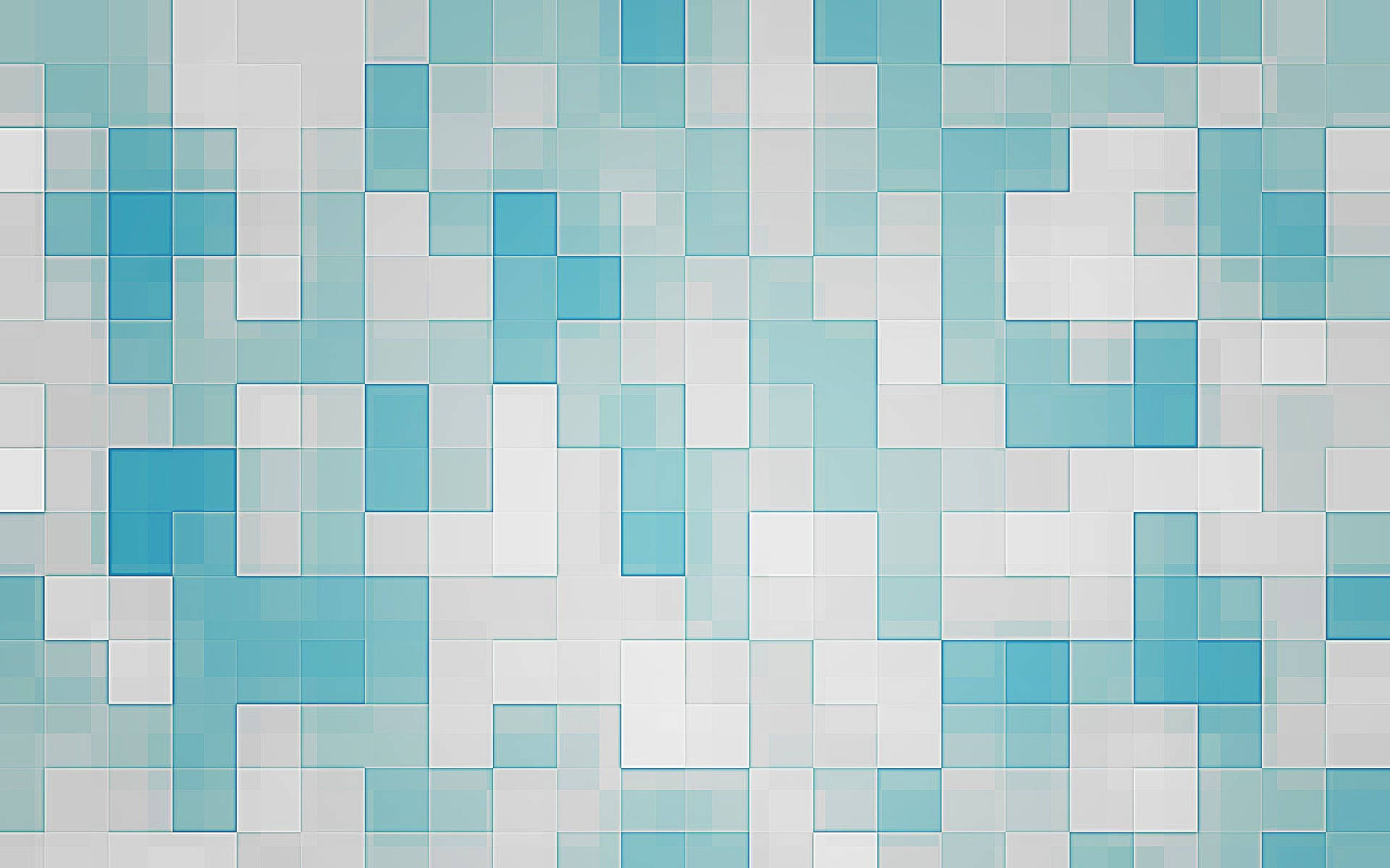 Blue And White Tetris Abstract Pattern